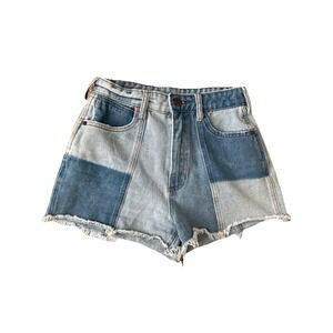 Womens Wrangler‎ zz Billabong Shorts Womens 29 Showdown Patchwork Denim Cut Offs